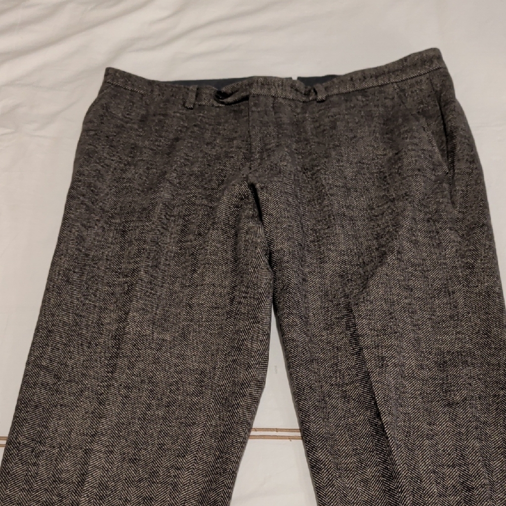 Todd Snyder Brown Herringbone Dress Pants